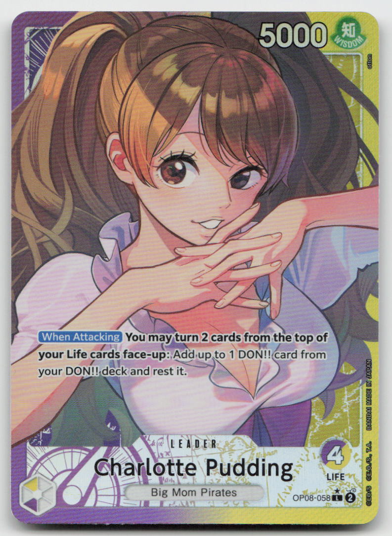 Charlotte Pudding (058) (Parallel) OP08-058 Leader Two Legends One Piece NM