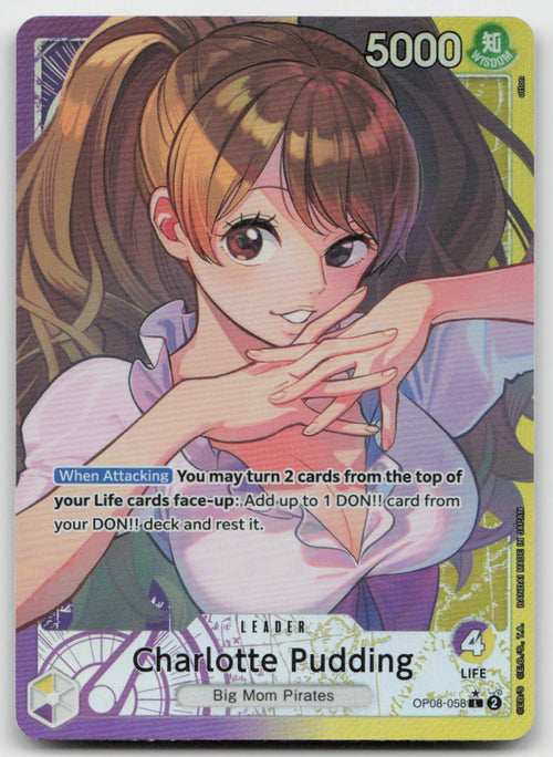 Charlotte Pudding (058) (Parallel) OP08-058 Leader Two Legends One Piece NM