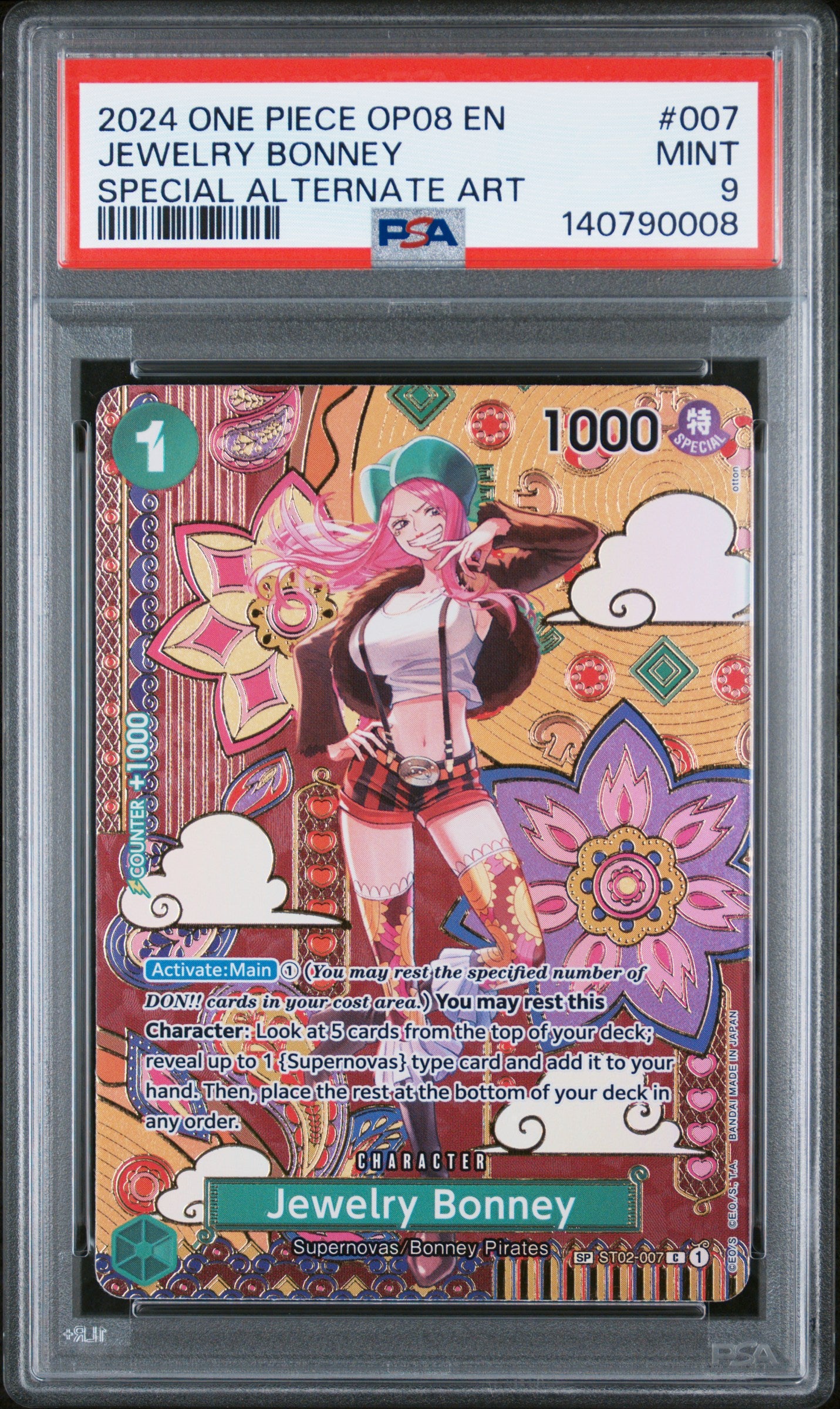 Jewelry Bonney 007 Special Alternate Art One Piece PSA 9
