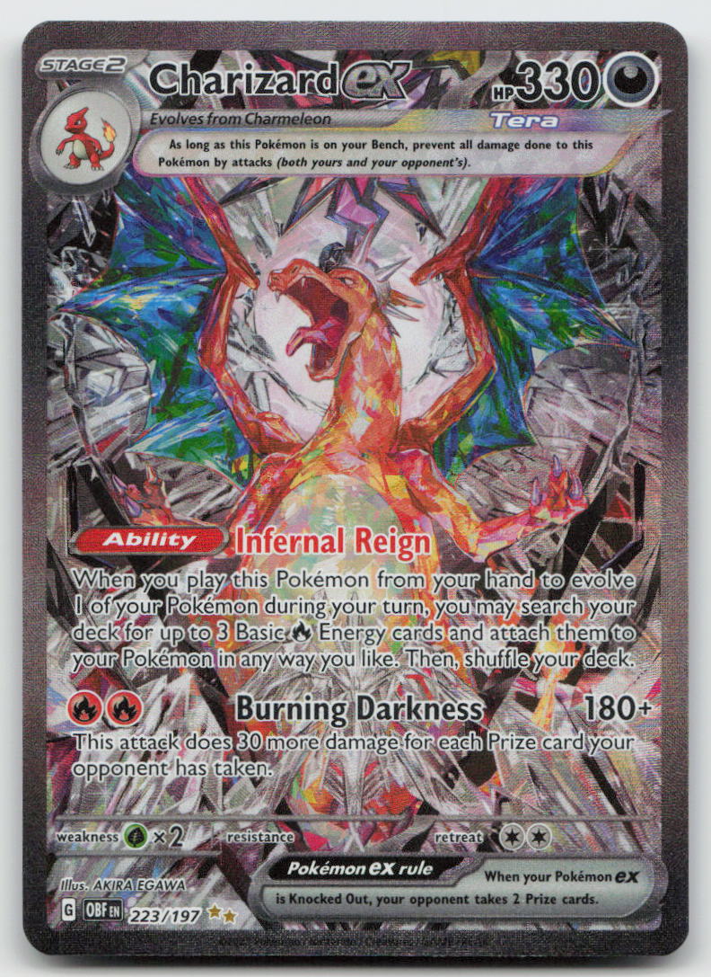Charizard ex 223/197 Special Illustration Rare Obsidian Flames Pokemon NM