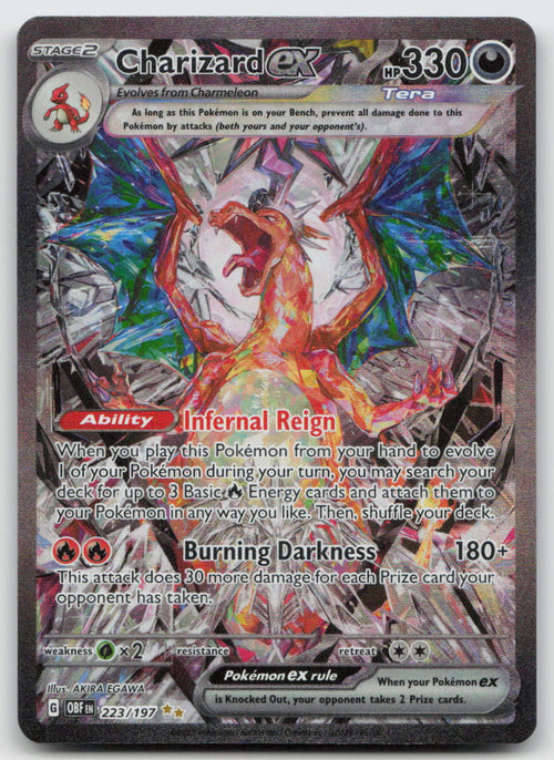 Charizard ex 223/197 Special Illustration Rare Obsidian Flames Pokemon NM