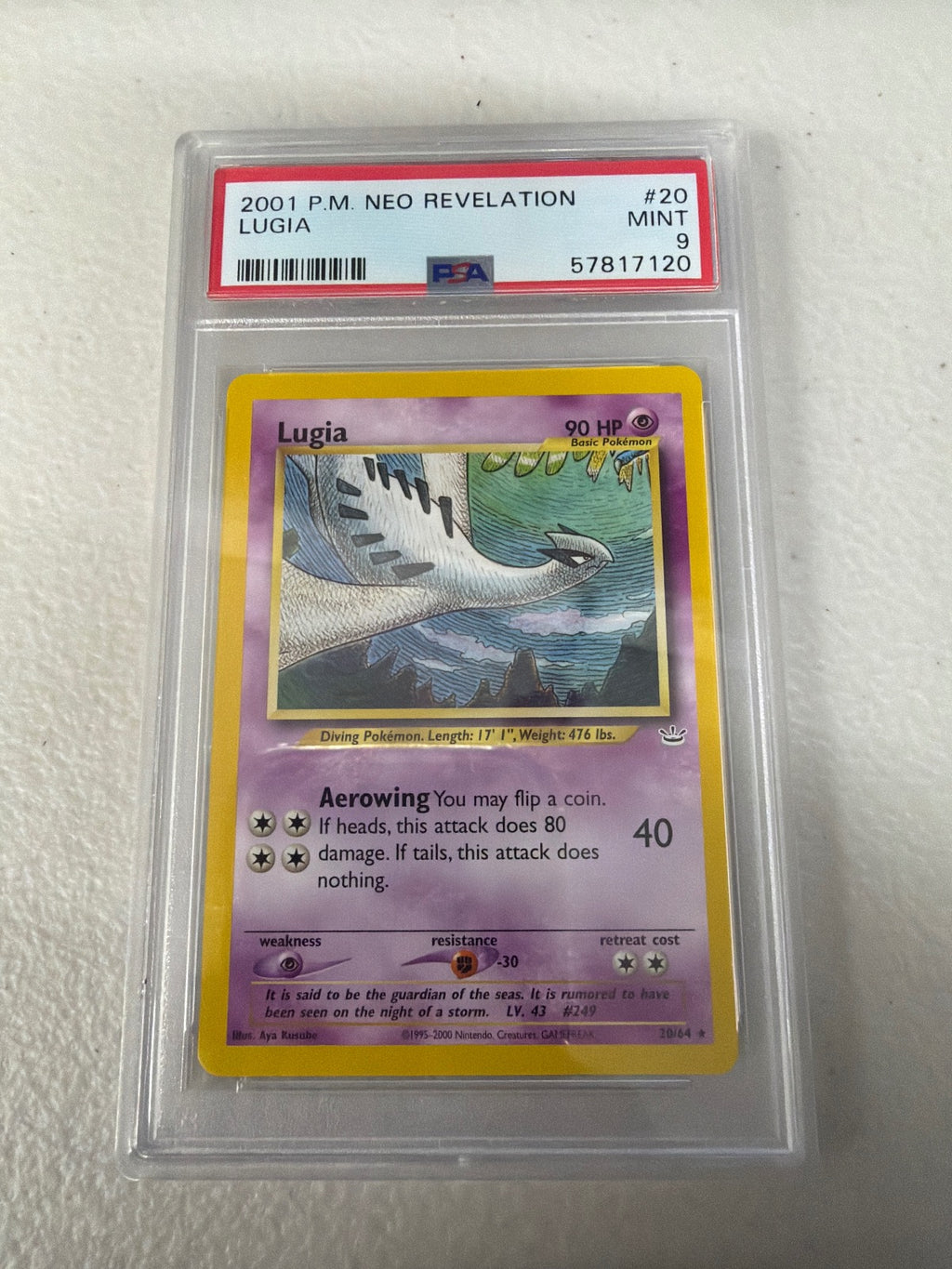 Lugia 20/64 Neo Revelation Pokemon PSA 9