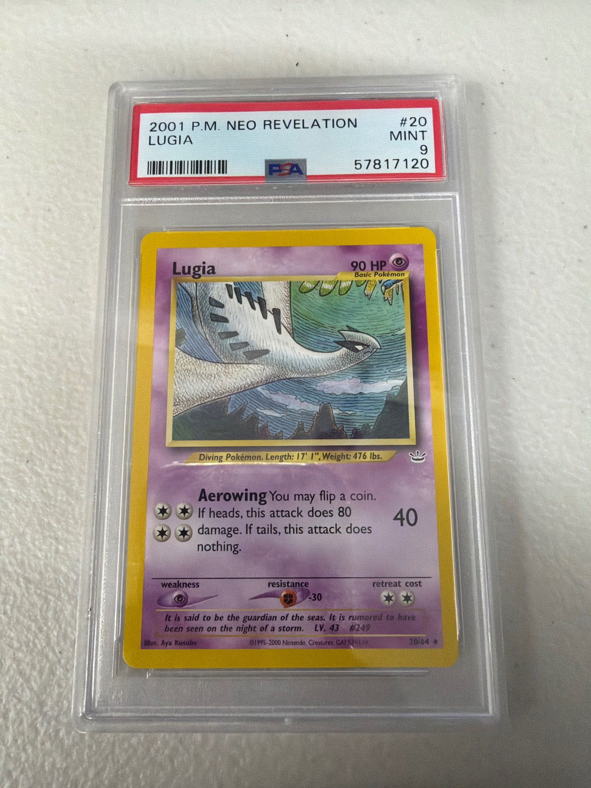 Lugia 20/64 Neo Revelation Pokemon PSA 9