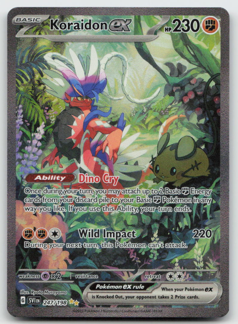 Koraidon ex 247/198 Special Illustration Rare Scarlet & Violet Pokemon NM