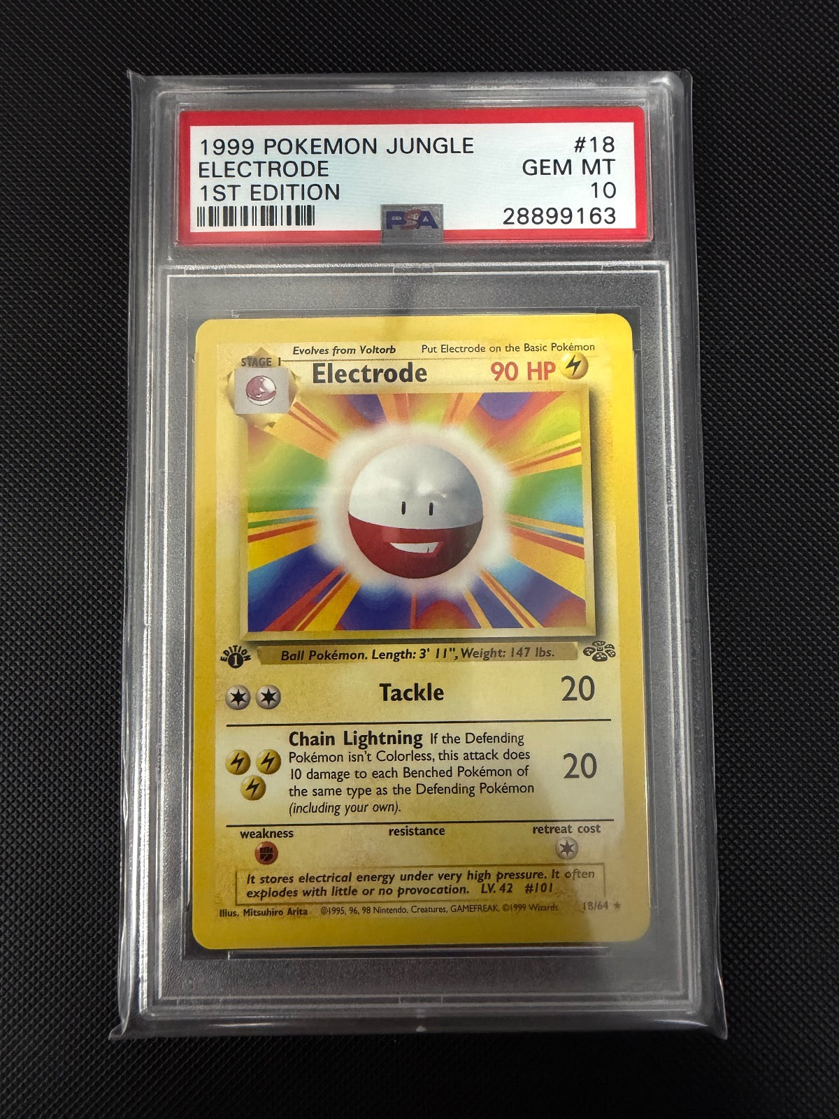 Electrode 18/64 1st Edition Jungle Pokemon PSA 10
