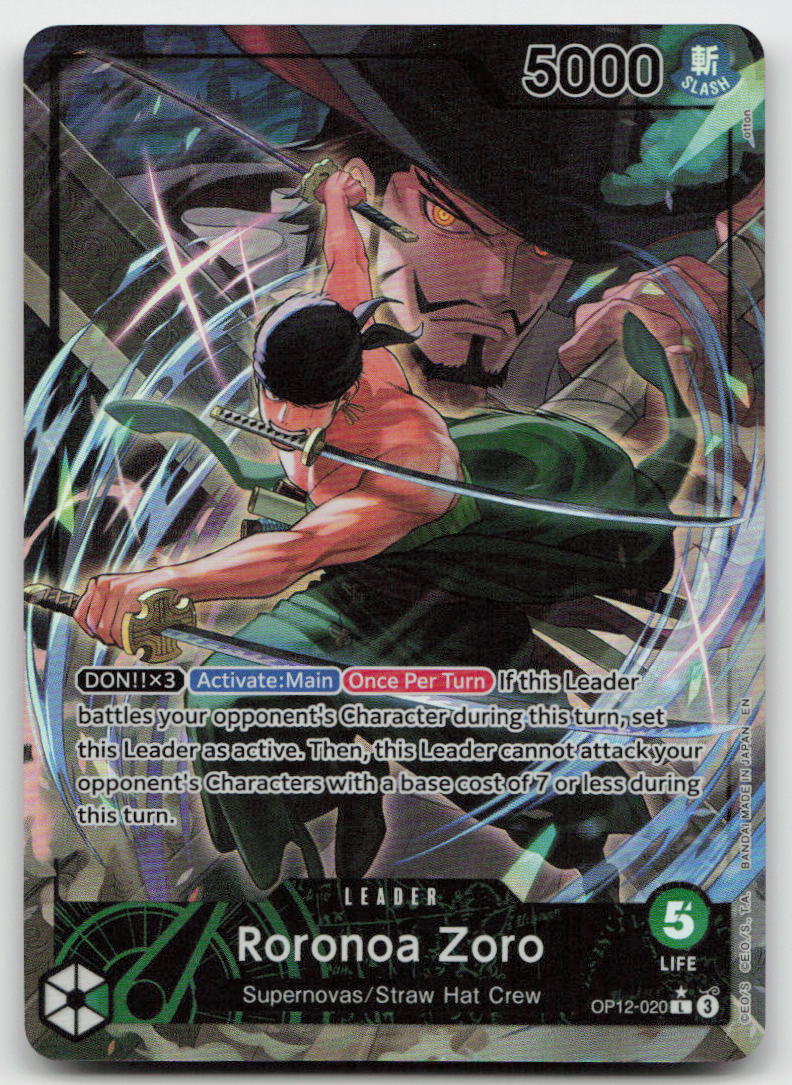 Roronoa Zoro (020) (Alternate Art) OP12-020 Legacy of the Master One Piece NM