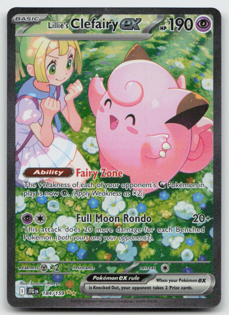 Lillie's Clefairy ex 184/159 Journey Together Pokemon NM