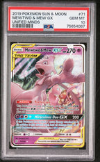 Mewtwo & Mew Gx 71/236 Unified Minds Pokemon PSA 10