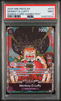 Monkey D. Luffy 073 Bandai Card Games Fest One Piece Promo One Piece PSA 9