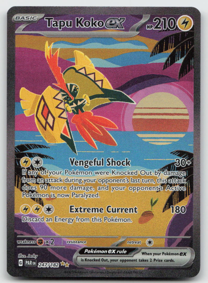 Tapu Koko ex 247/182 Special Illustration Rare Paradox Rift Pokemon NM