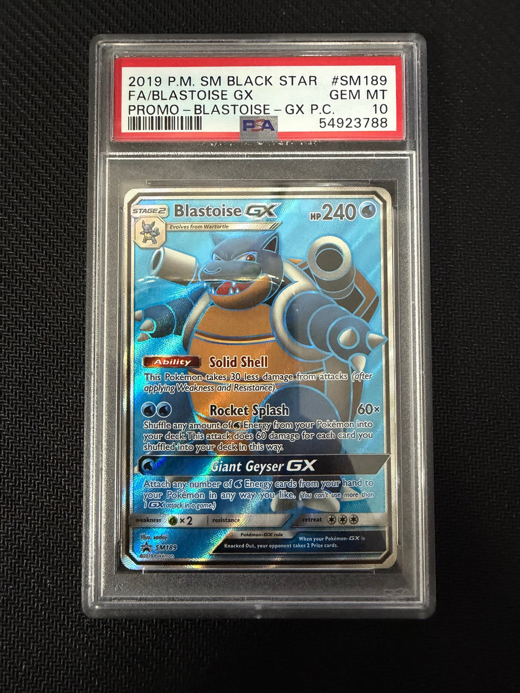 Blastoise Gx SM189 Blastoise-gx Premium Collection Pokemon PSA 10