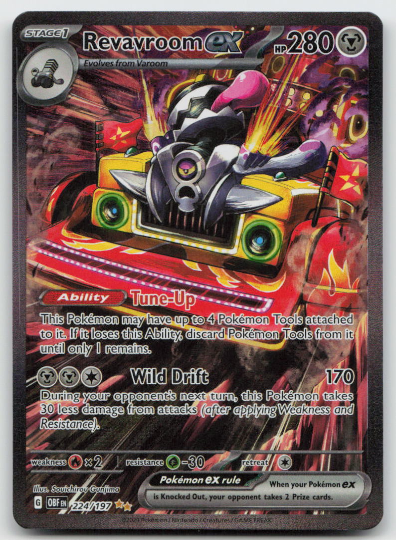 Revavroom ex 224/197 Special Illustration Rare Obsidian Flames Pokemon NM