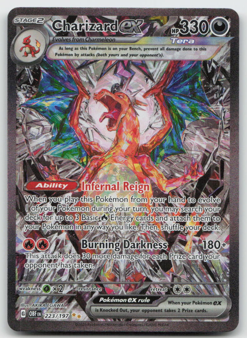 Charizard ex 223/197 Special Illustration Rare Obsidian Flames Pokemon NM