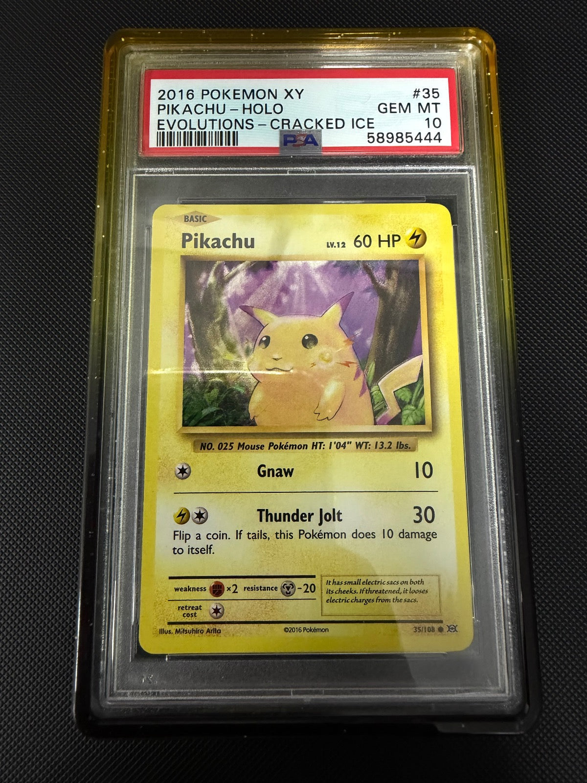 Pikachu Holo 35/108 Cracked Ice Evolutions Pokemon PSA 10