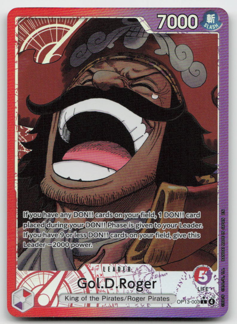 Gol.D.Roger (003) (Alternate Art) OP13-003 Carrying On His Will One Piece NM