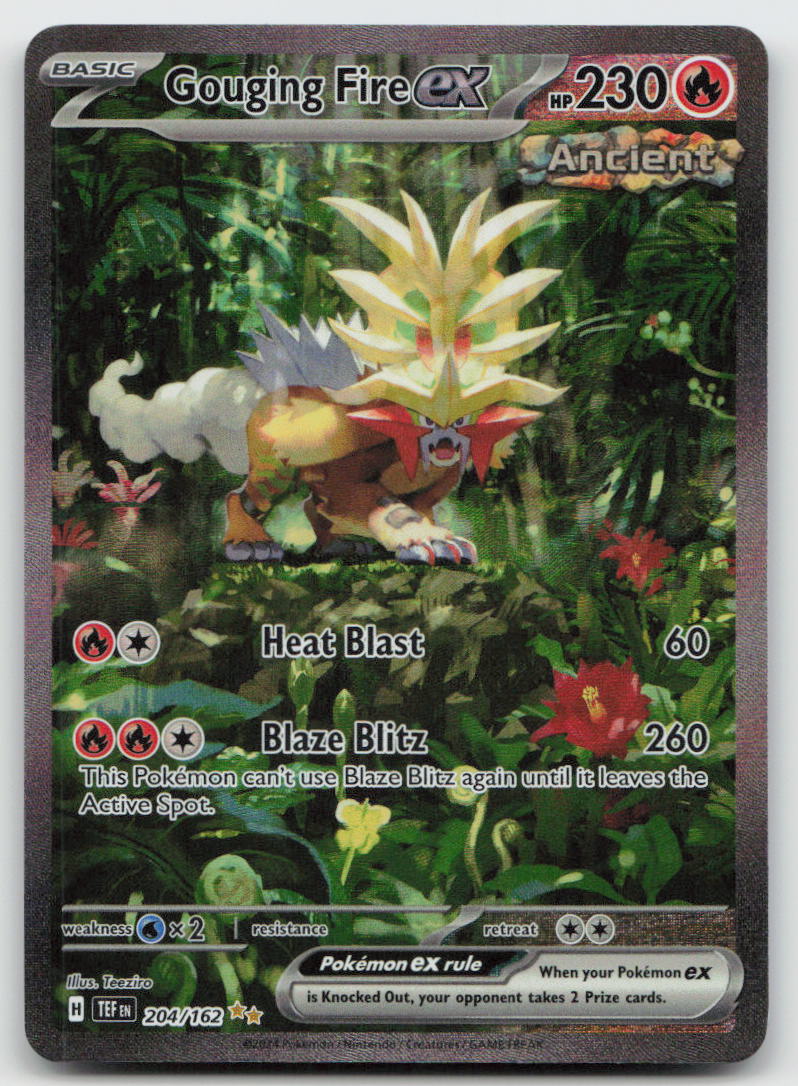 Gouging Fire ex 204/162 Special Illustration Rare Temporal Forces Pokemon NM