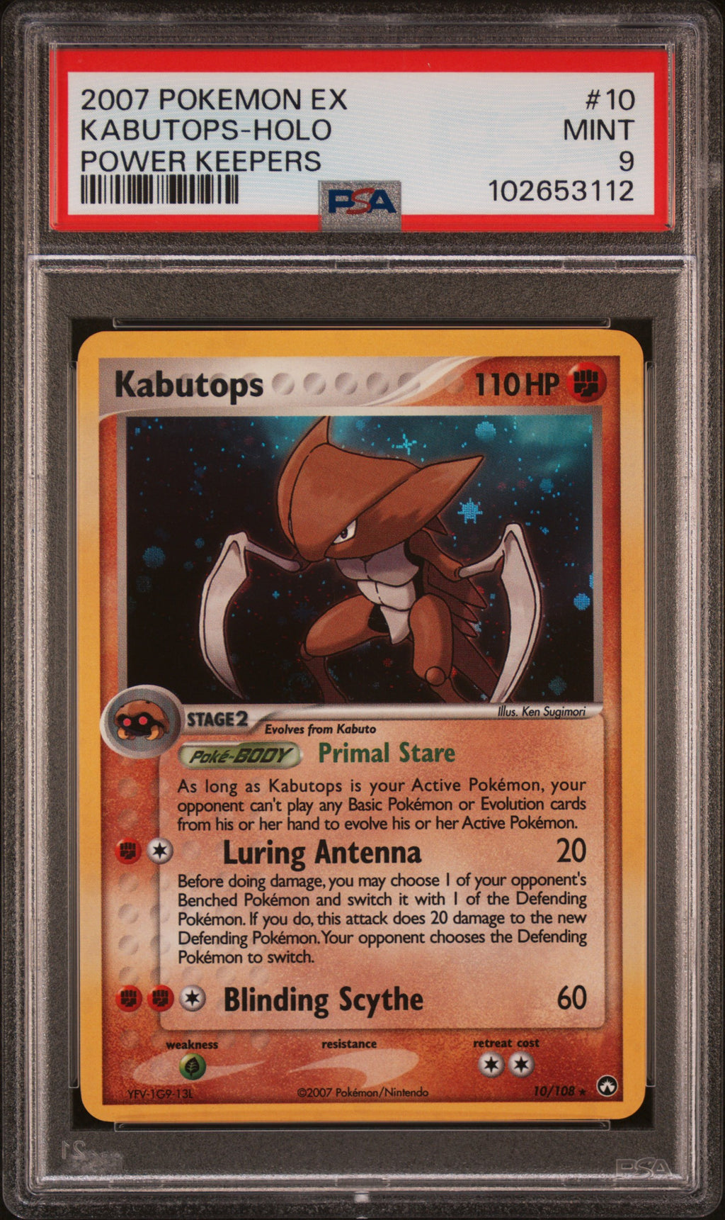 Kabutops Holo 10/108 Power Keepers Pokemon PSA 9