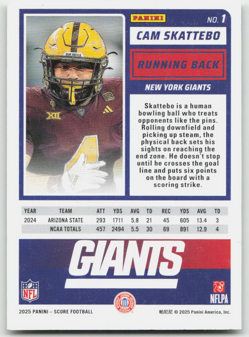 NFL - Cam Skattebo /99 Electric Green RC
