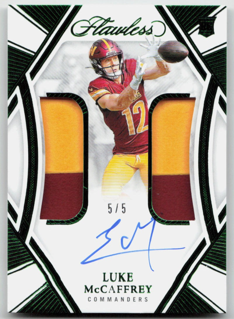 NFL - Luke McCaffery /5 Dual Patch Auto RC
