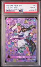 Zoro-Juurou 067 Special Alternate Art One Piece Japanese PSA 10