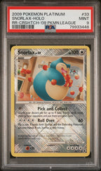 Snorlax Holo 33/111 Crosshatch-2009 Pokemon League Rising Rivals Pokemon PSA 9