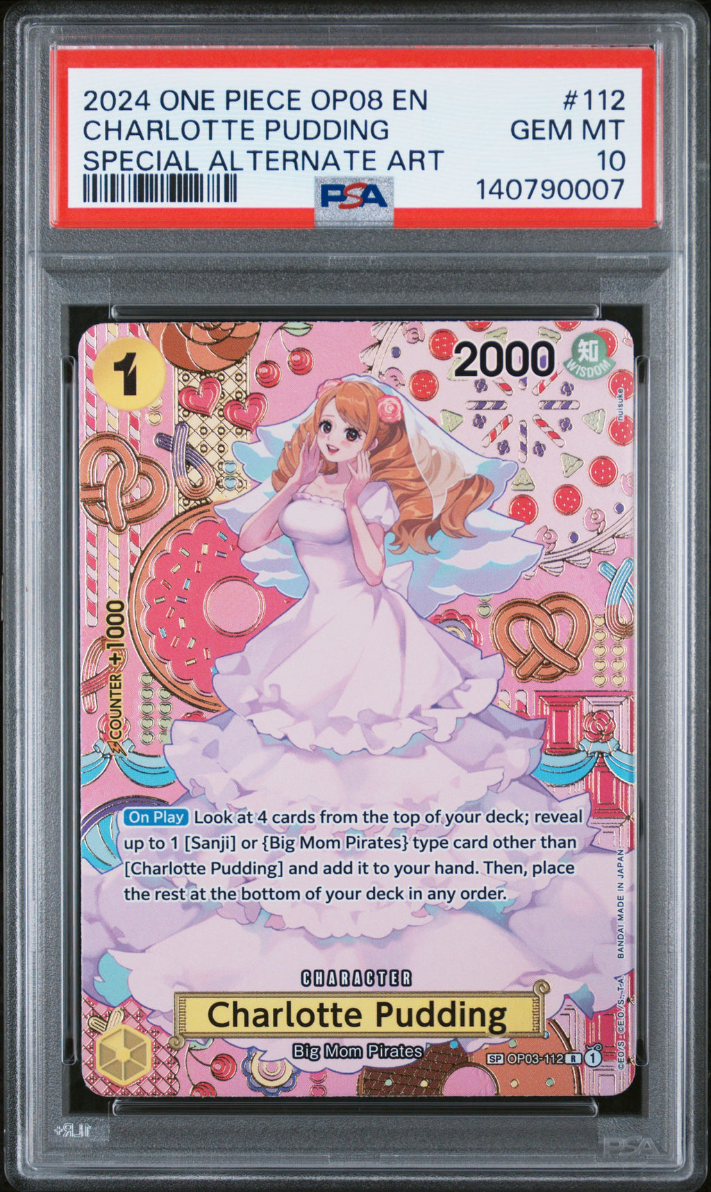 Charlotte Pudding 112 Special Alternate Art One Piece PSA 10
