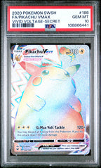 Pikachu Vmax 188/185 Secret Vivid Voltage Pokemon PSA 10