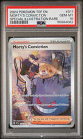 Morty's Conviction 211/162 Special Illustration Rare Pokemon PSA 10
