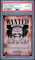 Gol D. Roger 118 Wanted Alternate Art One Piece PSA 10